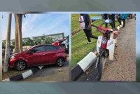 Seorang juruteknik hospital maut selepas motosikal ditunggangnya melanggar sebuah kereta di Jalan Timur, pada Isnin.