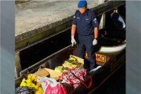 Dadah dibawa menaiki bot laju yang berjaya dikesan PPM di perairan Kampung Terusan Hujung, Pulau Bum Bum, Semporna.