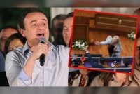Kurti (kiri) dan gambar kecil Kadrijaj semasa membaling telur ke arah Kurti. Foto TVP World