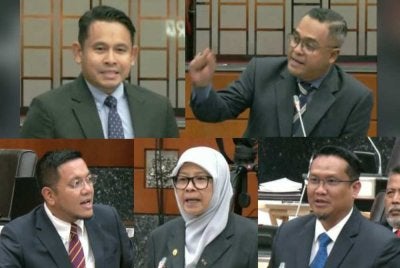 Atas dari kiri: Danial dan Abbas. Bawah dari kiri Afif, Mariam dan Mohd Zamri