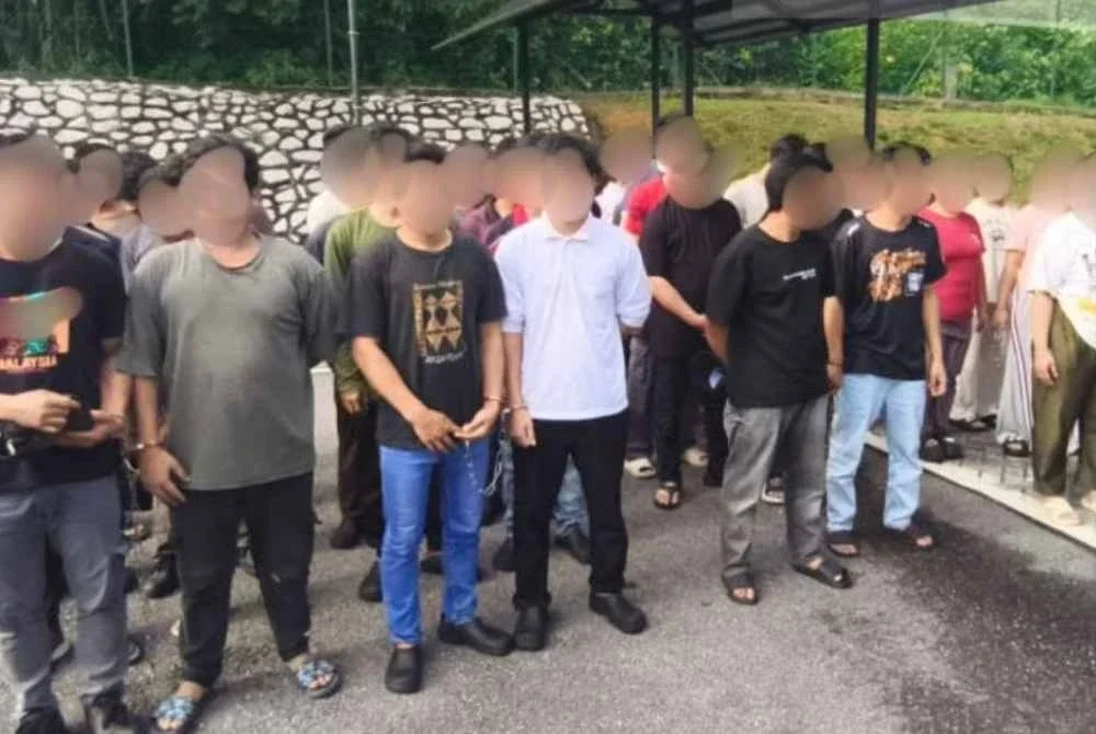 Kesemua warga asing yang ditahan telah dibawa dan ditempatkan di Depot Imigresen Machap Umboo, Alor Gajah untuk tindakan lanjut. - Foto: FB JIM Melaka