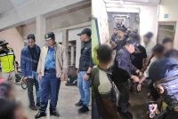 Zakaria (tiga dari kiri) menemubual warga asing yang diperiksa menerusi Op Sasar do Apartment Suteramas di Kajang pada Selasa.