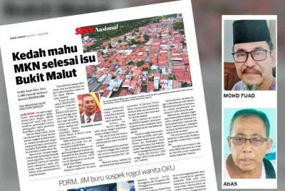 Laporan Sinar Harian pada Selasa.