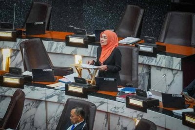 Nurul Syazwani semasa sidang DUN Selangor pada Rabu.