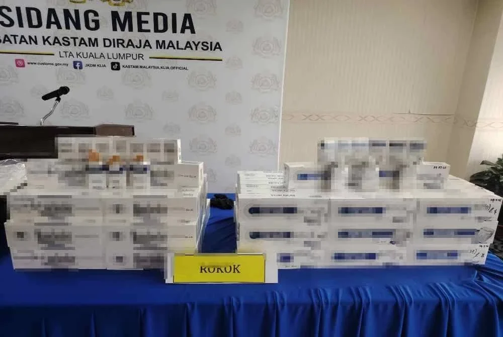 Antara rokok putih yang dirampas JKDM KLIA.