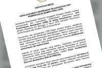 Kenyataan Sekretariat Musyawarah Nasional pada Khamis mengenai gesaan pelaksaan UPB di setiap kementerian.