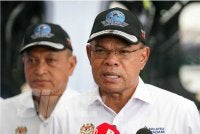Saifuddin pada sidang akhbar Majlis Penerimaan Helikopter AW189 Maritim Malaysia di Stesen Udara Maritim Malaysia Subang di sini pada Khamis.