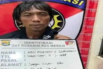 Suspek kini sudah ditahan. Foto Agensi