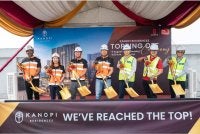 Simbolik majlis penyiapan struktur utama bagi Kanopi Residences.