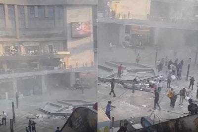 Tangkap layar video yang tersebar di media sosial menunjukkan asap terus berkepul dari lokasi kejadian selepas letupan itu - Foto: Media sosial