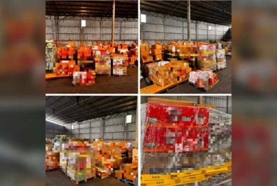 Produk makanan yang dirampas.