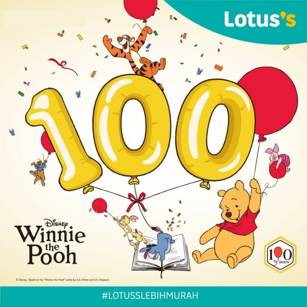 Lotus’s Malaysia memperkenalkan kempen Little Moments, Big Smiles With Pooh sempena sambutan ulang tahun ke-100 watak ikonik dunia, Winnie the Pooh.