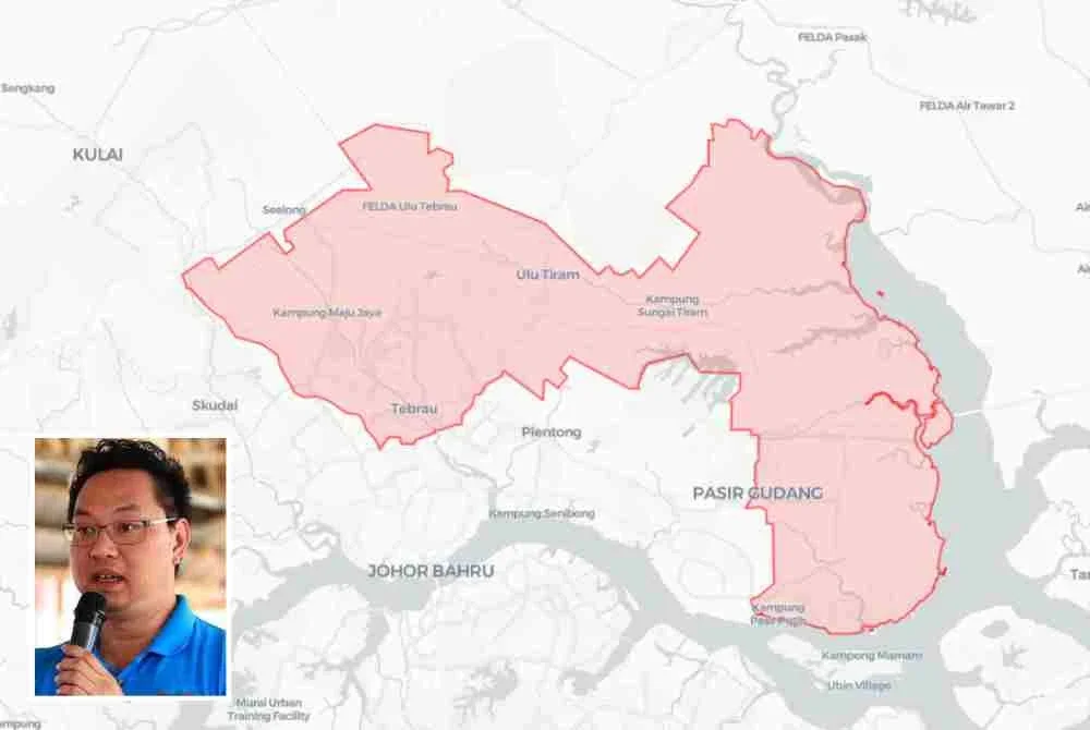 Kerusi Parlimen Tebrau tidak pernah dianggap sebagai kerusi selamat berikutan saiznya yang luas serta demografi penduduk yang pelbagai. Gambar kecil: Jimmy Puah 