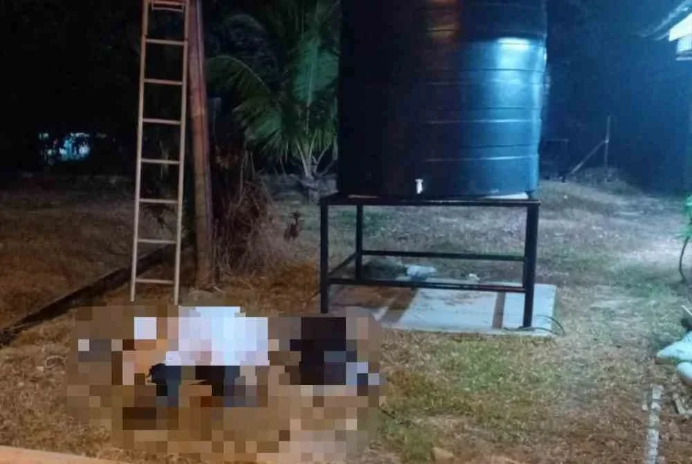 Mangsa berusia 60-an ditemukan dalam keadaan tertiarap di tanah dan tidak sedarkan diri.