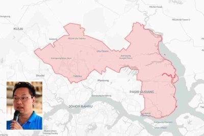 Kerusi Parlimen Tebrau tidak pernah dianggap sebagai kerusi selamat berikutan saiznya yang luas serta demografi penduduk yang pelbagai. Gambar kecil: Jimmy Puah 
