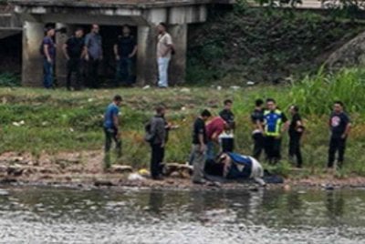  Mayat yang ditemukan dalam sebuah beg pakaian di Sungai Perak berhampiran Jeti Lembah Kuala Kangsar pada Jumaat disahkan seorang wanita dipercayai mati dibunuh.