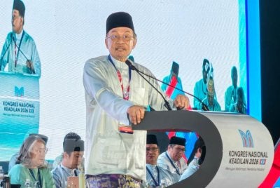 Anwar berucap merasmikan Kongres Nasional Keadilan 2026 di MITC pada Sabtu.