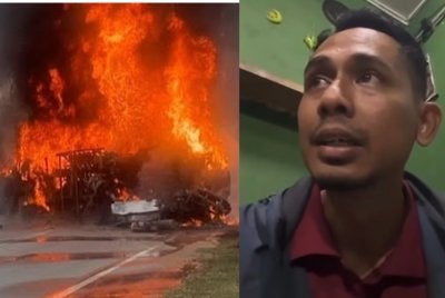Perkongsian pilu Saifulnizam Sulaiman, suami Nur Fatima Abdullah, 39, dan ayah kepada Muhamad Fattah Aisy Nuafal, 12, yang meninggal dunia dalam tragedi lori tangki hempap kereta sebelum terbakar di Jalan Temerloh-Triang 