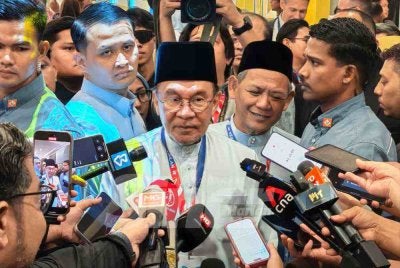 Anwar ditemui media selepas ucapan perasmian Kongres Nasional Keadilan 2026 pada Sabtu.