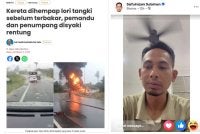 Laporan Sinar harian pada Jumaat berhubung kemalangan maut melibatkan dua beranak di Teremrloh; Gambar kanan: Saifulnizam 