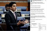 Hantaran Syed Saddiq di Facebook beliau pada Ahad mengenai tujuh pelaburan TH yang mengalami kerugian sepenuhnya.