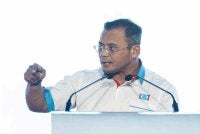 Naib Presiden Parti Keadilan Rakyat (PKR) Datuk Seri Amirudin Shari ketika sesi penggulungan pada Kongres Nasional PKR 2026 di Pusat Dagangan Antarabangsa Melaka (MITC) Ayer Keroh hari ini.- Foto Bernama