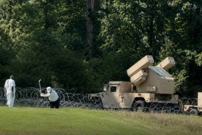 Kawalan ketat bagi menjamin keselamatan Trump. Foto: WS