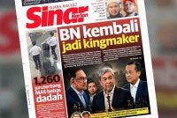 Laporan muka depan Sinar Harian pada Selasa.