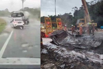 Dalam kejadian pada Jumaat lalu, Nur Fatima Syuhada Abdullah, 39, dan anaknya, Muhamad Fattah Aisy Nuafal Saifulnizam, 12, maut selepas kereta dinaiki mereka dihempap lori tangki yang membawa muatan 32,000 liter bahan api.