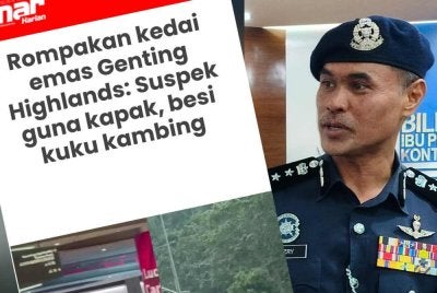 Laporan Sinar Harian pada Isnin. Gambar kanan: Azry Akmar 