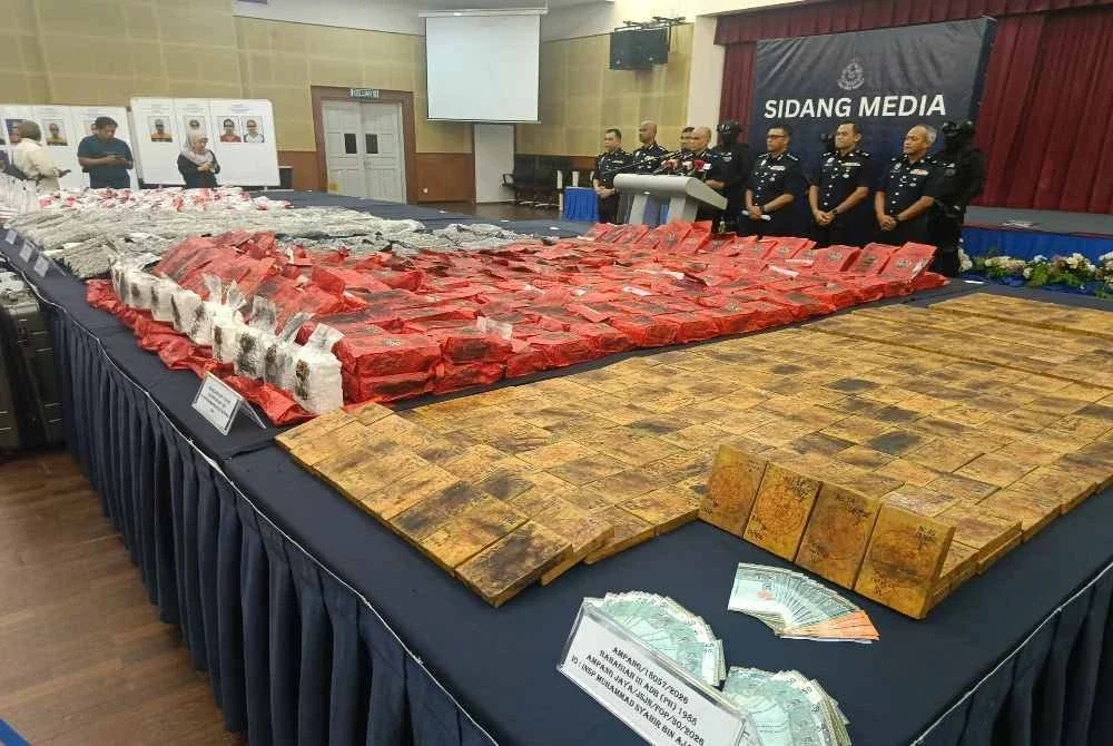 Antara dadah yang dirampas menerisi siri serbuan dijalankan.