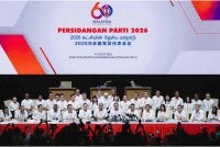 Pemimpin serta para Perwakilan pada Persidangan Kebangsaan DAP 2026 di Pusat Konvensyen Antarabangsa Putrajaya (PICC) pada Ahad lalu. Foto Bernama