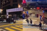 Tiga sekeluarga maut dipercayai dilanggar lori milik JIM di persimpangan lampu isyarat Maju Junction, Jalan Sultan Ismail awal pagi Rabu.