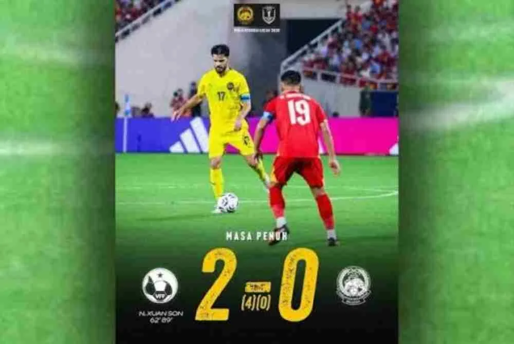 Impian Malaysia untuk mara ke final Piala ASEAN 2026 berakhir selepas tewas 0-2 kepada Vietnam pada aksi separuh akhir kedua di Stadium My Dinh di Hanoi, Vietnam malam ini.