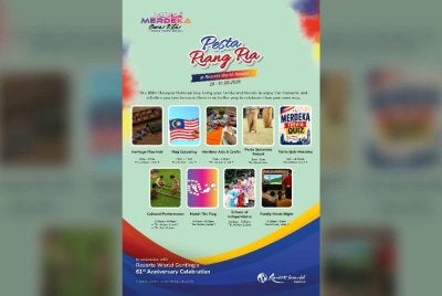 Pesta Riang Ria di ruang atrium Resorts World Awana dari 29 hingga 31 Ogos menawarkan pelbagai aktiviti menarik.