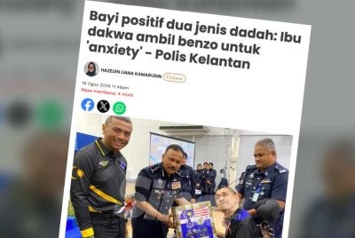 Laporan Sinar Harian pada 19 Ogos lalu.