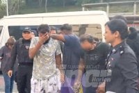 Enam individu termasuk seorang wanita didakwa di Mahkamah Sesyen dan Majistret Johor Bahru pada Jumaat atas kesalahan menculik, samun dan mencederakan dua warga Singapura.