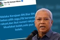 Tangkap layar hantaran Annuar di laman Facebooknya pada Jumaat