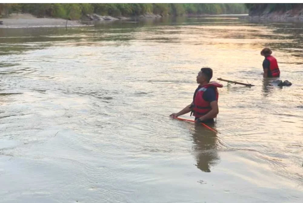 Operasi SAR dua mangsa dikhuatiri lemas dilakukan di kawasan Sungai Pagalan, Keningau.