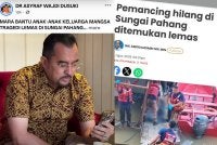 Tangkap layar video yang dikongsi Asyraf Wajdi ketika beliau menghubungi anak mangsa melalui panggilan video pada Jumaat.