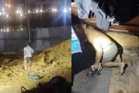 PATI bertindak melarikan diri ke kawasan lombong dan menyorok di bawah katil ketika pemeriksaan JIM di rumah kongsi tapak pembinaan di USJ23, Subang Jaya pada Sabtu.