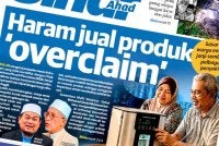 Laporan muka depan Sinar Harian.