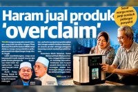 Laporan muka depan Sinar Harian hari ini.