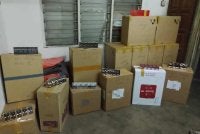 Antara karton rokok tidak bercukai yang dirampas dalam operasi pada Jumaat.