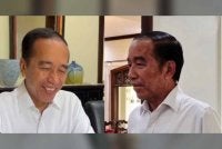 Wajah Jokowi mengalami perubahan ketika sakit (kanan). Foto Jawa Pos