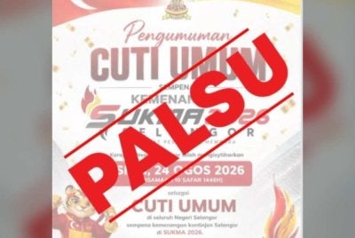 Tangkap layar hantaran Facebook Amirudin pada Ahad.