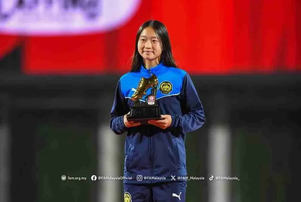 Lim You menyumbat lapan gol sepanjang kejohanan Piala Srikandi Merdeka 2026 di Kudus, Indonesia.