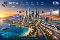 Gambaran artis mengenai projek NEOM. Foto dijana oleh AI