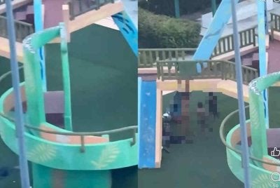 Enam sekeluarga etnik Rohingya dilaporkan hidup gelandangan di Taman Permainan Pusat Komuniti Dato Onn, Larkin. 