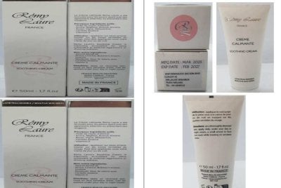 KKM memaklumkan, notifikasi Remy Laure Soothing Cream telah dibatalkan oleh Pengarah Perkhidmatan Farmasi, KKM dan tidak lagi dibenarkan untuk dijual di negara ini.